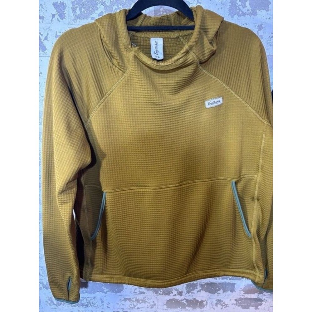 Fayettechill Polartec Grid Fleece Hoodie Mustard Gold XL